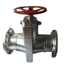 Flanged manual stainless steel pinch valve